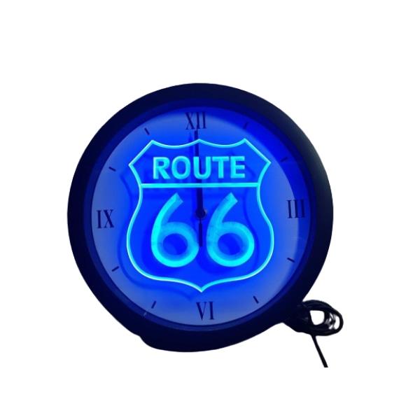 horloge-neon-route-66-1 horloge neon route 66