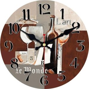 horloge thème vin