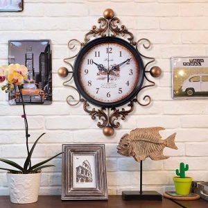 horloge vintage fer forgé