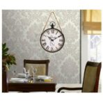 horloge murale gousset noire
