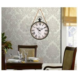 horloge murale gousset noire