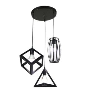 luminaire géométrique noir