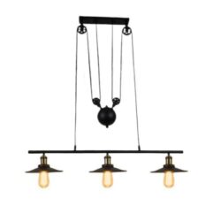 lustre 3 lampes industriel