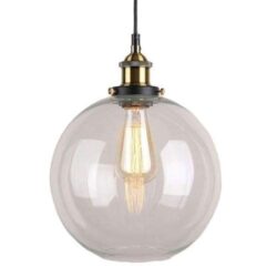 lustre boule verre vintage
