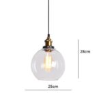 lustre boule verre vintage