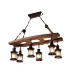 Lustre Industriel Bois et Fer