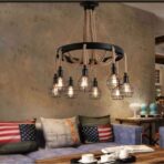 lustre industriel corde