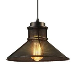 lustre industriel noir