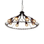 lustre noir industriel