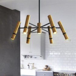 lustre tube métal