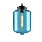 luminaire verre bleu