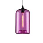lustre en verre rose