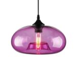luminaire verre rose