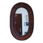 miroir bambou ovale