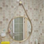 miroir barbier doré