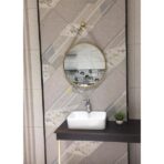 miroir barbier rond salle de bain