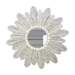 miroir métal plume