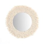 miroir rond macramé