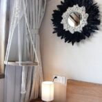miroir avec plumes