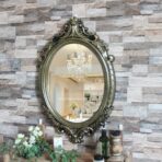 miroir bronze ovale