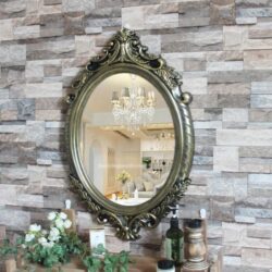 miroir bronze ovale