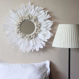 miroir plume blanche