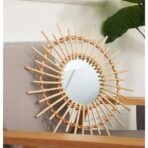 miroir rotin soleil