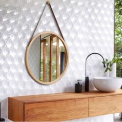 Miroir Rond Bois