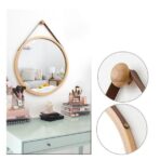 miroir rond barbier bois