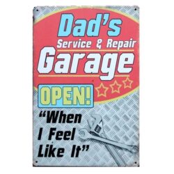 plaque dad's garage