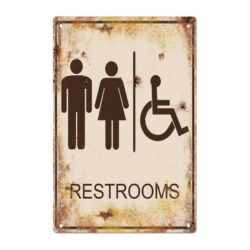 plaque de porte wc vintage