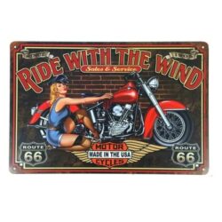 plaque déco vintage moto
