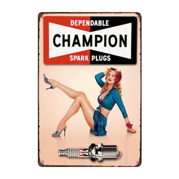 plaque-emailee-champion plaque émailée champion