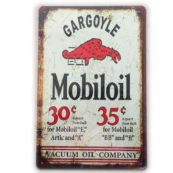 plaque émaillée mobiloil
