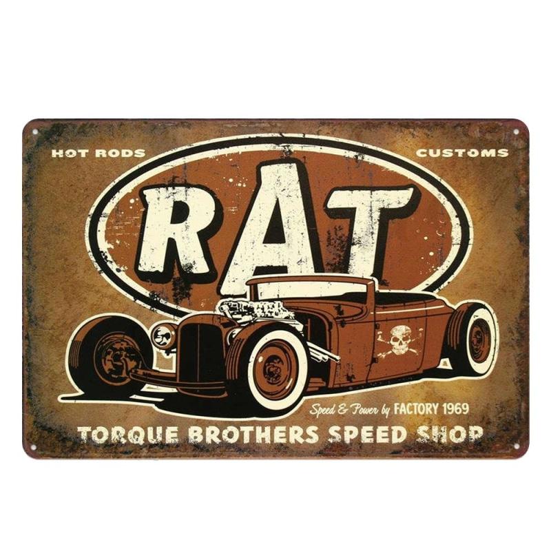 plaque-hot-rod-metal plaque hot rod métal