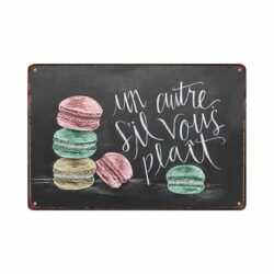 Plaque Macaron Métal