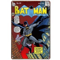 plaque métal batman