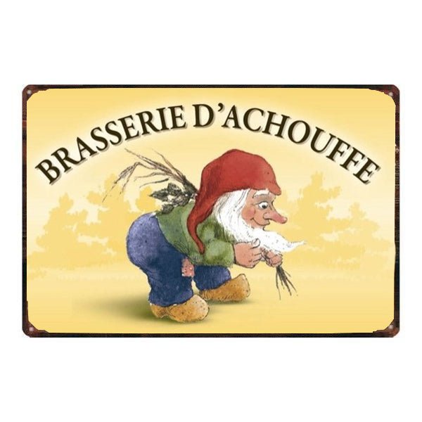 plaque-metal-biere-chouffe plaque métal bière chouffe