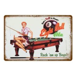 plaque métal billard
