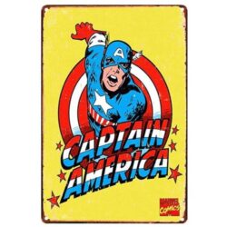 plaque métal captain america