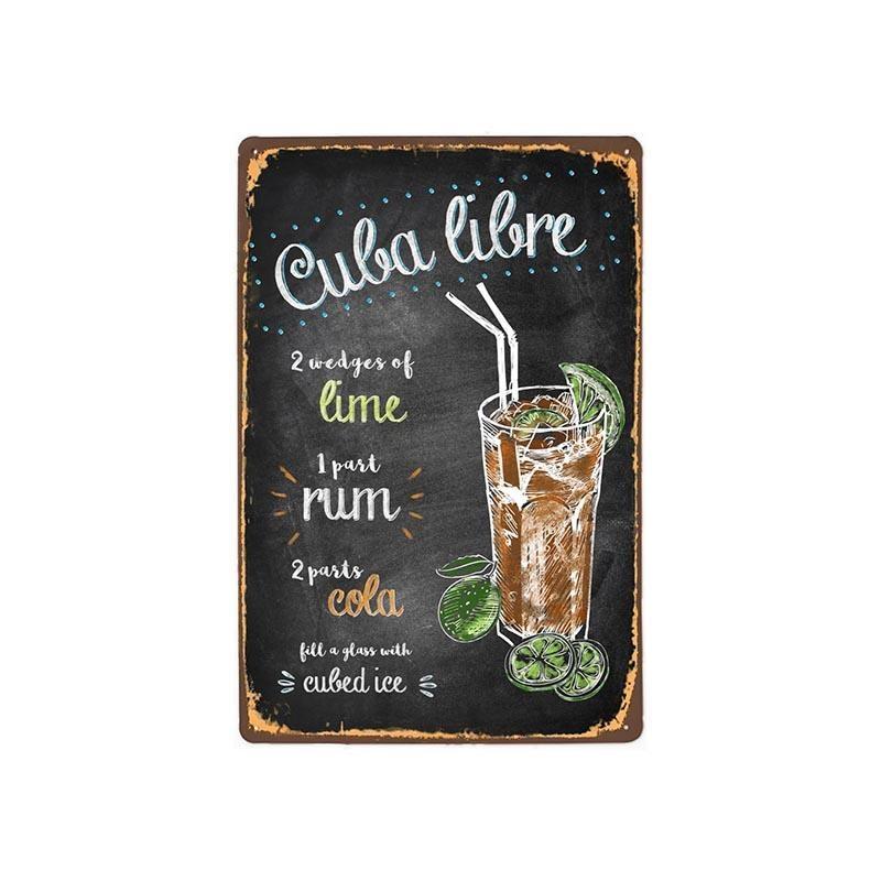 plaque-metal-cuba-libre Plaque Métal Cuba Libre