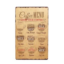 Plaque Métal Déco Café