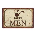 plaque métal déco wc