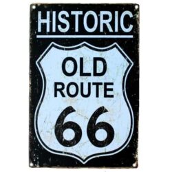 plaque metal decorative route 66