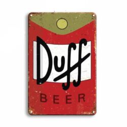 plaque métal Duff