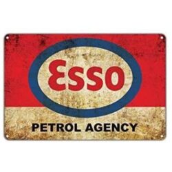 plaque métal esso