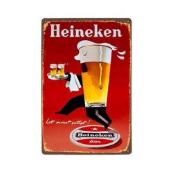 plaque métal heineken