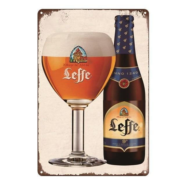 plaque-metal-leffe plaque métal leffe