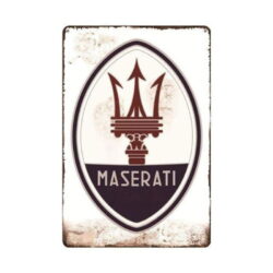 plaque métal maserati