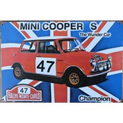 plaque métal mini cooper